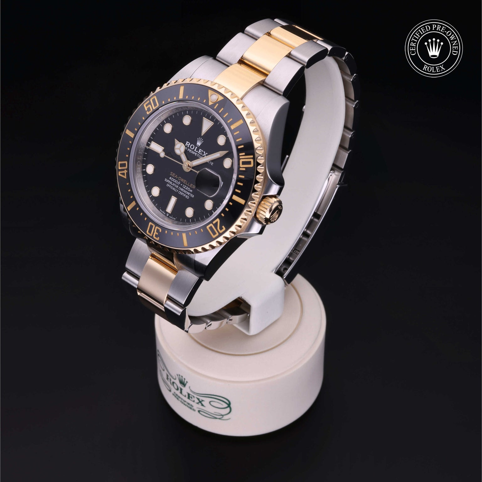 Rolex Certified Pre-owned Sea-Dweller M126603-0001 front on black background
