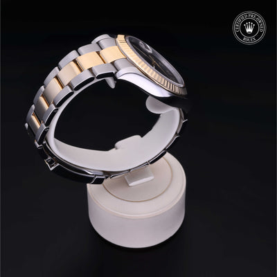 Rolex Certified Pre-owned Datejust M116333-0002 front on black background