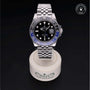 Rolex Certified Pre-owned GMT II M126710BLNR-0002 front on black background
