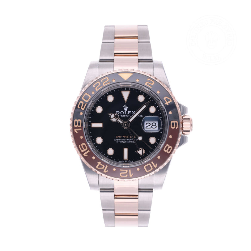 Rolex Certified Pre-owned GMT M126711CHNR-0002 front on white background