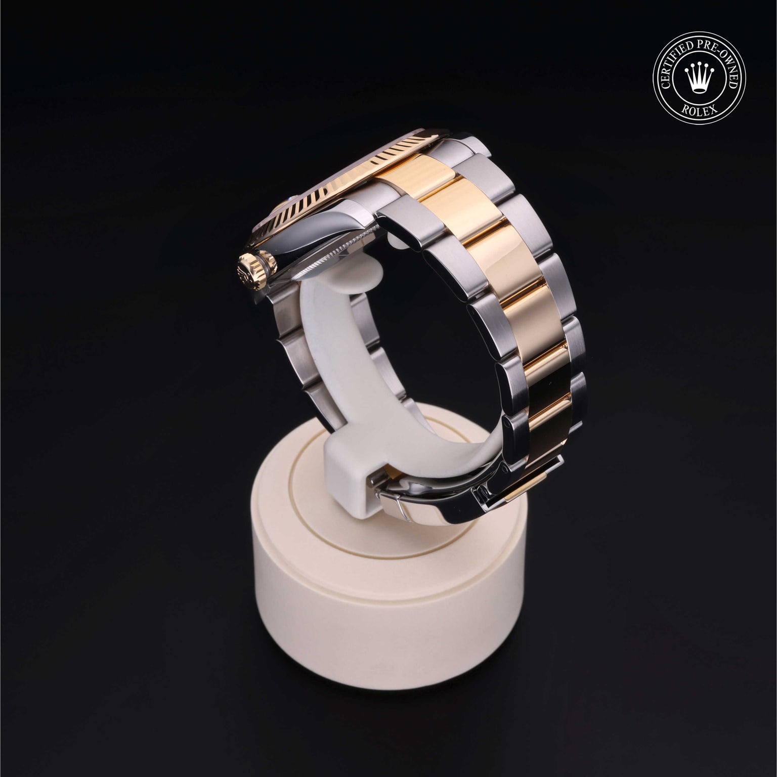 Rolex Certified Pre-owned Datejust M126333-0009 front on black background