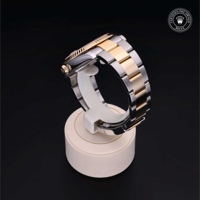 Rolex Certified Pre-owned Datejust M126333-0009 front on black background