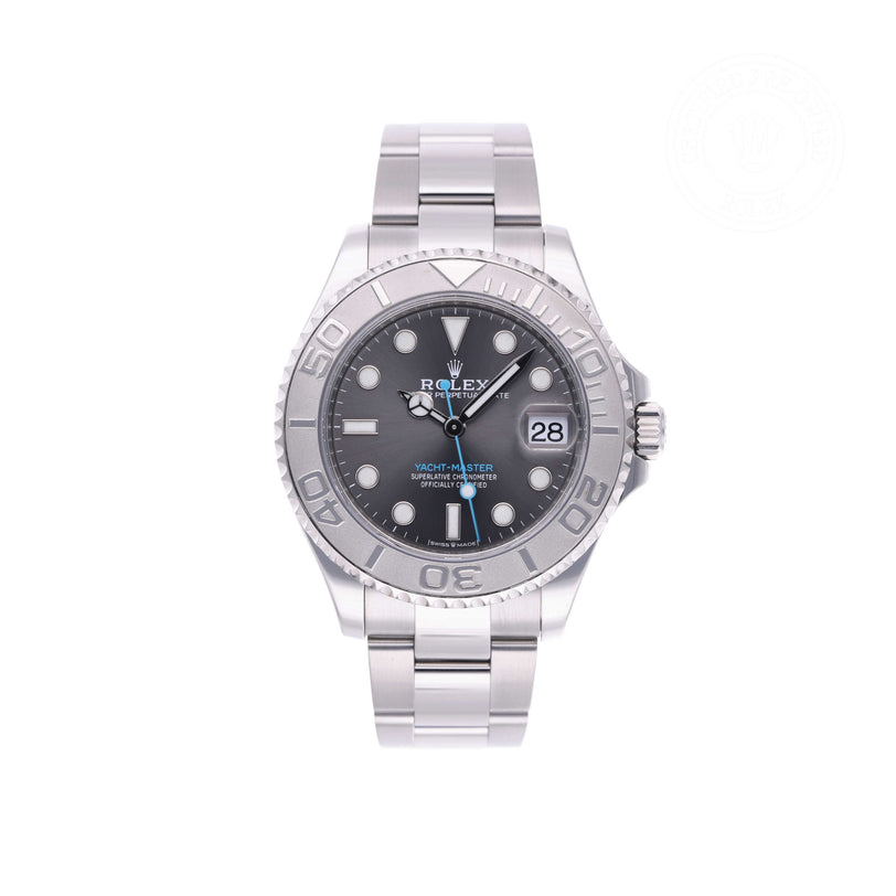 Rolex Certified Pre-owned Yacht-Master M268622-0002 front on white background