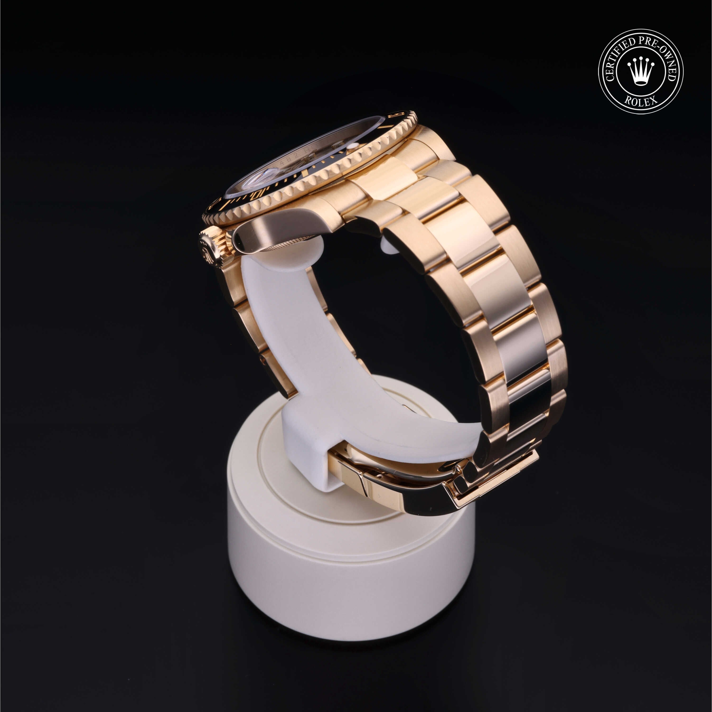 Rolex Certified Pre-owned Submariner M126618LN-0002 front on black background