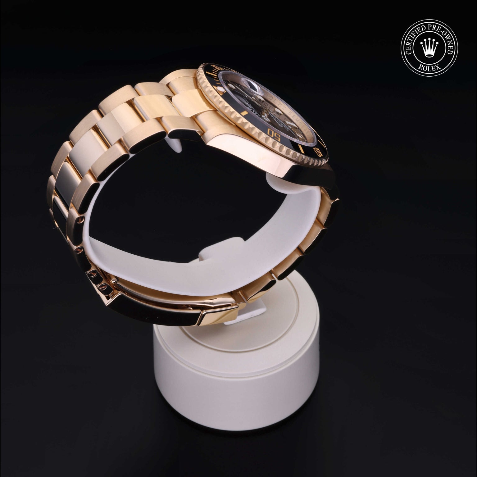 Rolex Certified Pre-owned Submariner M126618LN-0002 front on black background