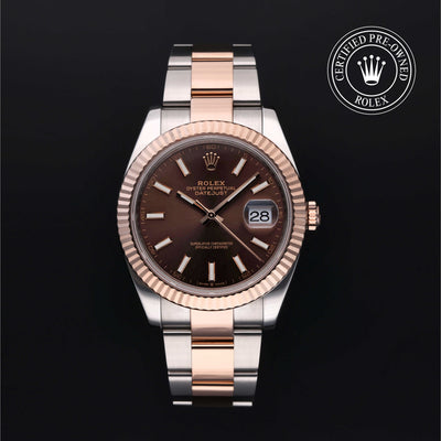 Rolex Certified Pre-owned Datejust M126331-0001 front on black background