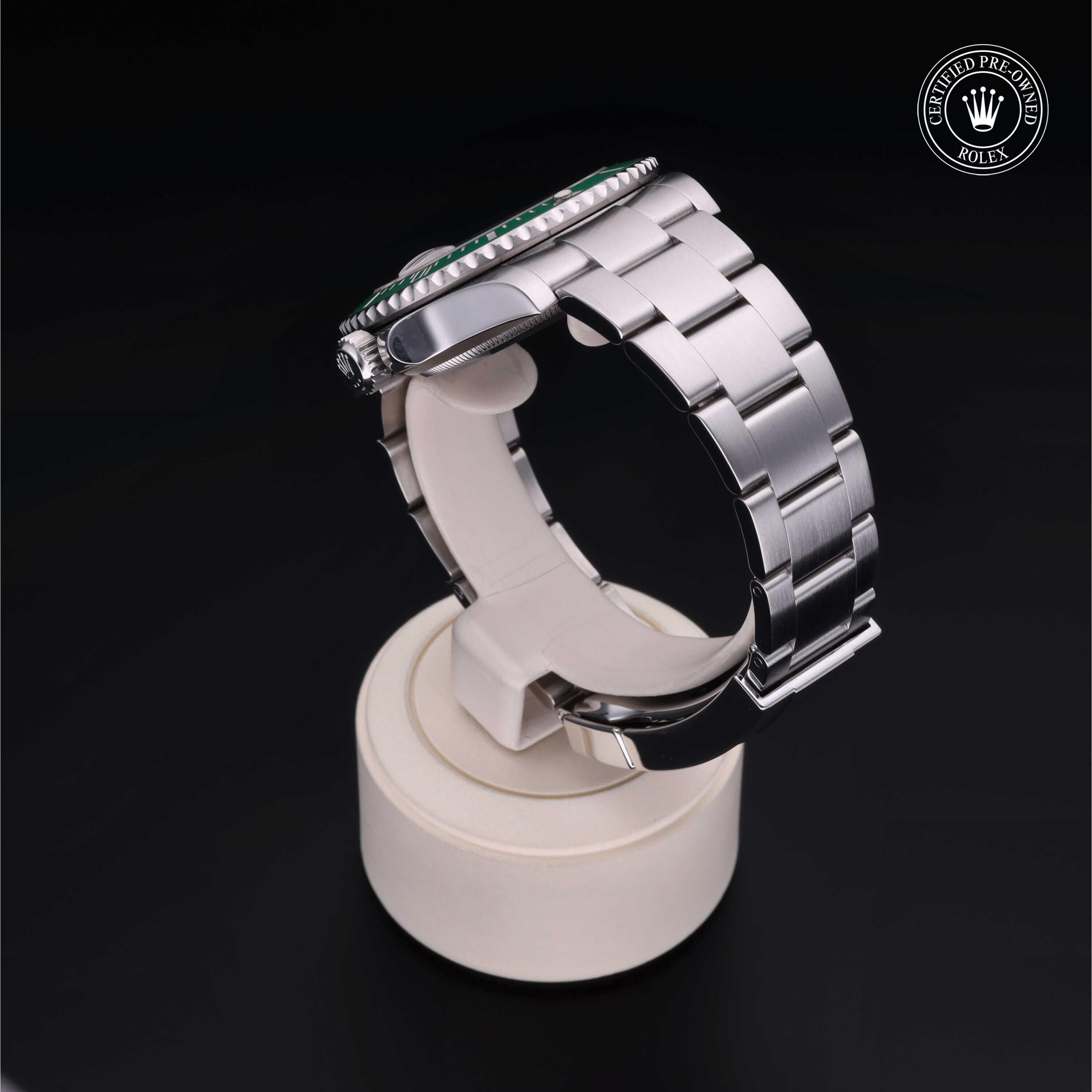 Rolex CPO Submariner M126610LV front on white background