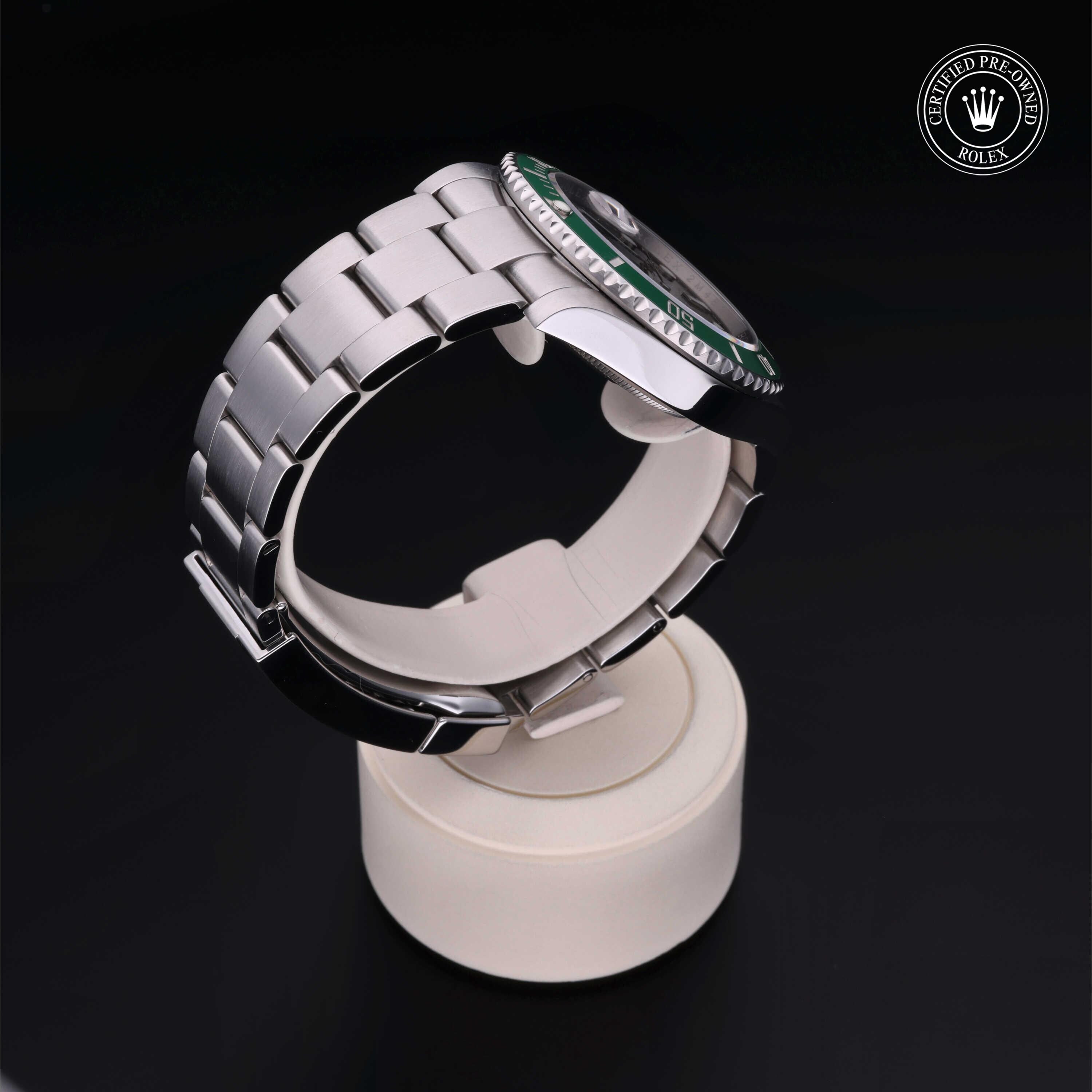 Rolex CPO Submariner M126610LV front on white background