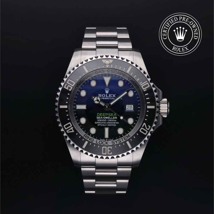 Rolex Certified Pre-owned Sea-Dweller M126660-0002 front on black background