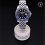 Rolex Certified Pre-owned GMT II M126710BLNR-0002 front on black background