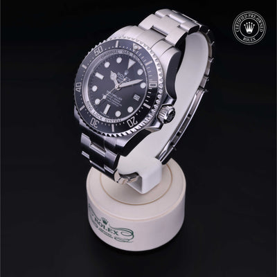 Rolex Certified Pre-owned Sea-Dweller M116660-0001 front on black background