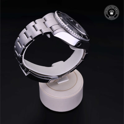 Rolex Certified Pre-owned Sea-Dweller M116660-0001 front on black background