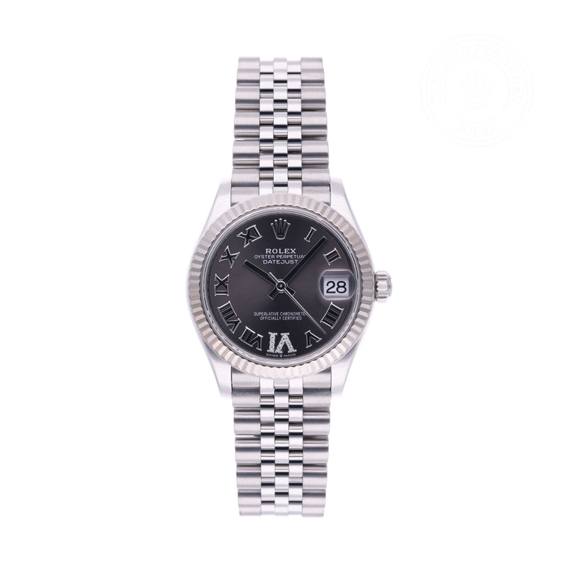 Rolex Certified Pre-owned Lady Datejust M278274-0028 front on white background