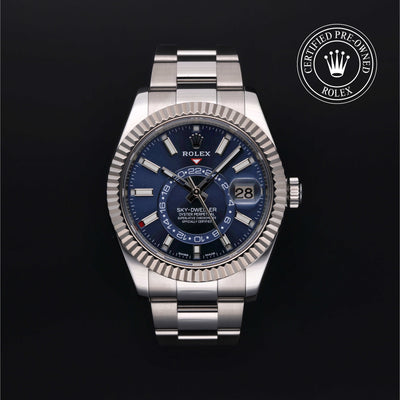 Rolex Certified Pre-owned Sky-Dweller M326934-0003 front on black background