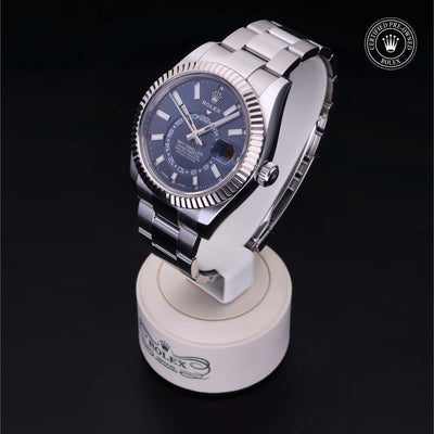 Rolex Certified Pre-owned Sky-Dweller M326934-0003 front on black background
