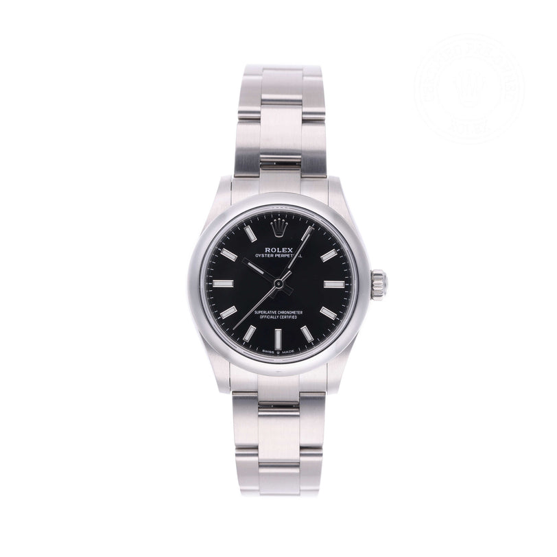 Rolex Certified Pre-owned Oyster Perpetual M277200-0002 front on white background
