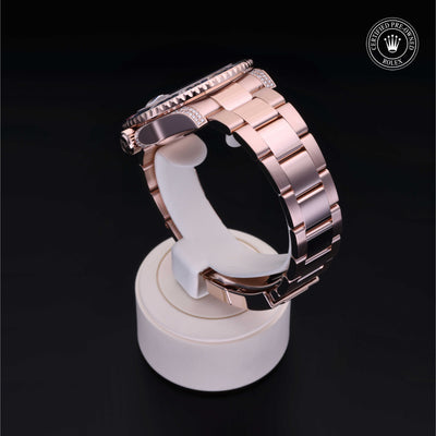 Rolex Certified Pre-owned GMT M126755SARU-0003 front on black background