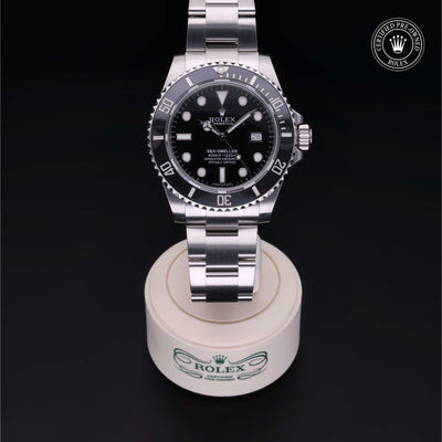 Rolex Certified Pre-owned Sea-Dweller M116600-0003 front on black background