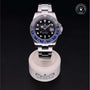 Rolex Certified Pre-owned GMT M116710BLNR-0002 front on black background