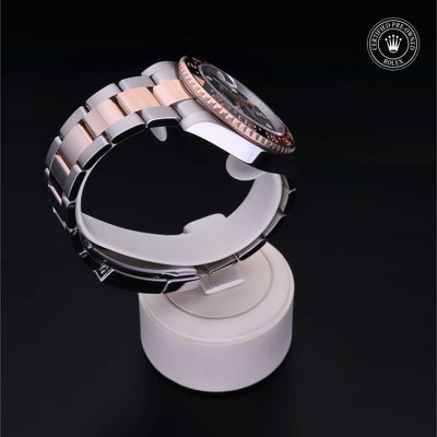 Rolex Certified Pre-owned GMT M126711CHNR-0002 front on black background