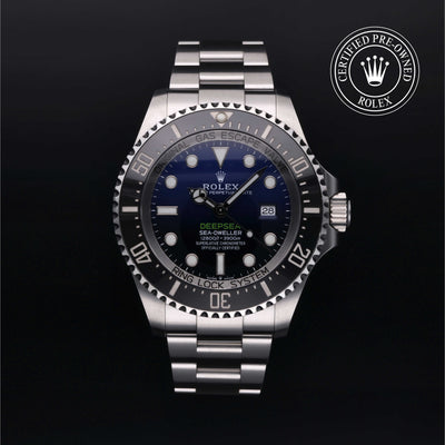 Rolex Certified Pre-owned Sea-Dweller M126660-0002 front on black background