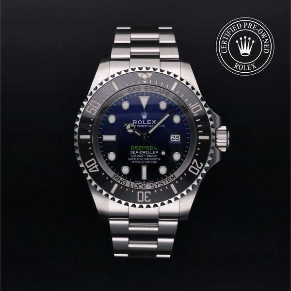 Rolex Certified Pre-owned Sea-Dweller M126660-0002 front on black background