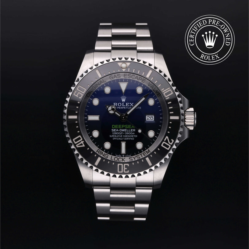 Rolex Certified Pre-owned Sea-Dweller M126660-0002 front on black background
