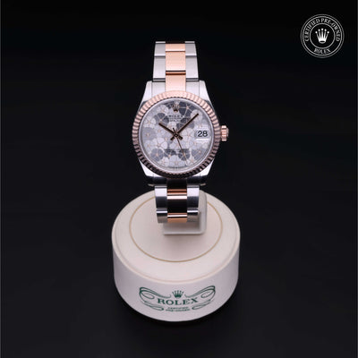 Rolex Certified Pre-owned Lady Datejust M278271-0028 front on black background