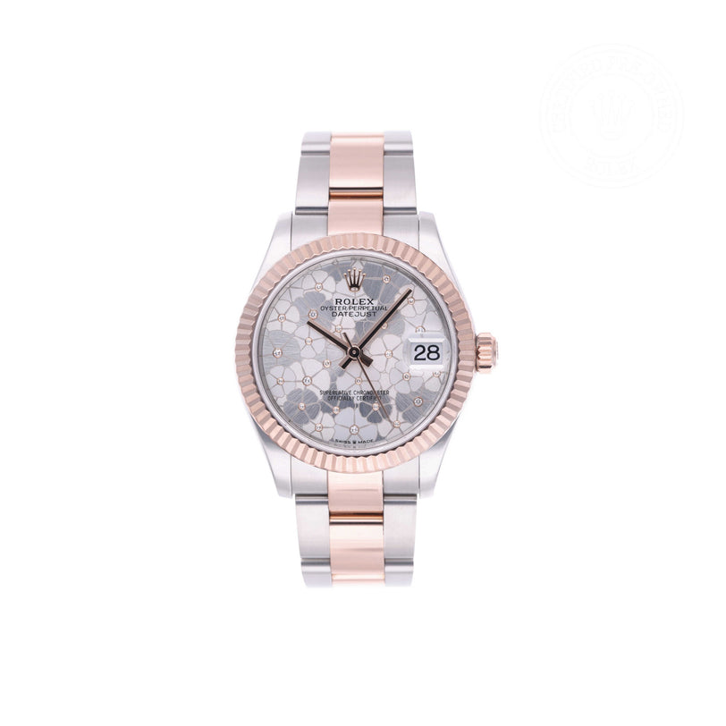 Rolex Certified Pre-owned Lady Datejust M278271-0028 front on white background