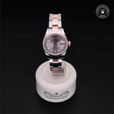 Rolex Certified Pre-owned Lady Datejust M279171-0002 front on black background
