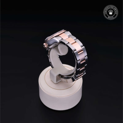 Rolex Certified Pre-owned Lady Datejust M279171-0002 front on black background