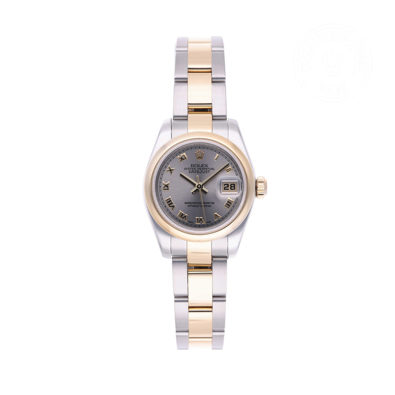 Rolex Certified Pre-owned Lady Datejust M179163-0072 front on white background