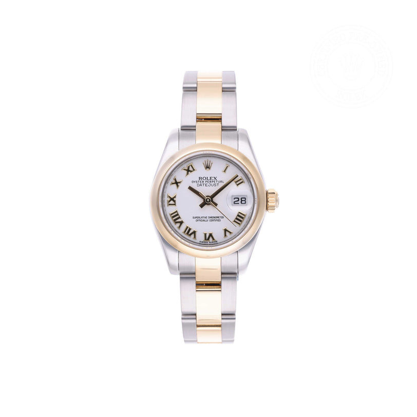 Rolex Certified Pre-owned Lady Datejust M179163-0141 front on white background