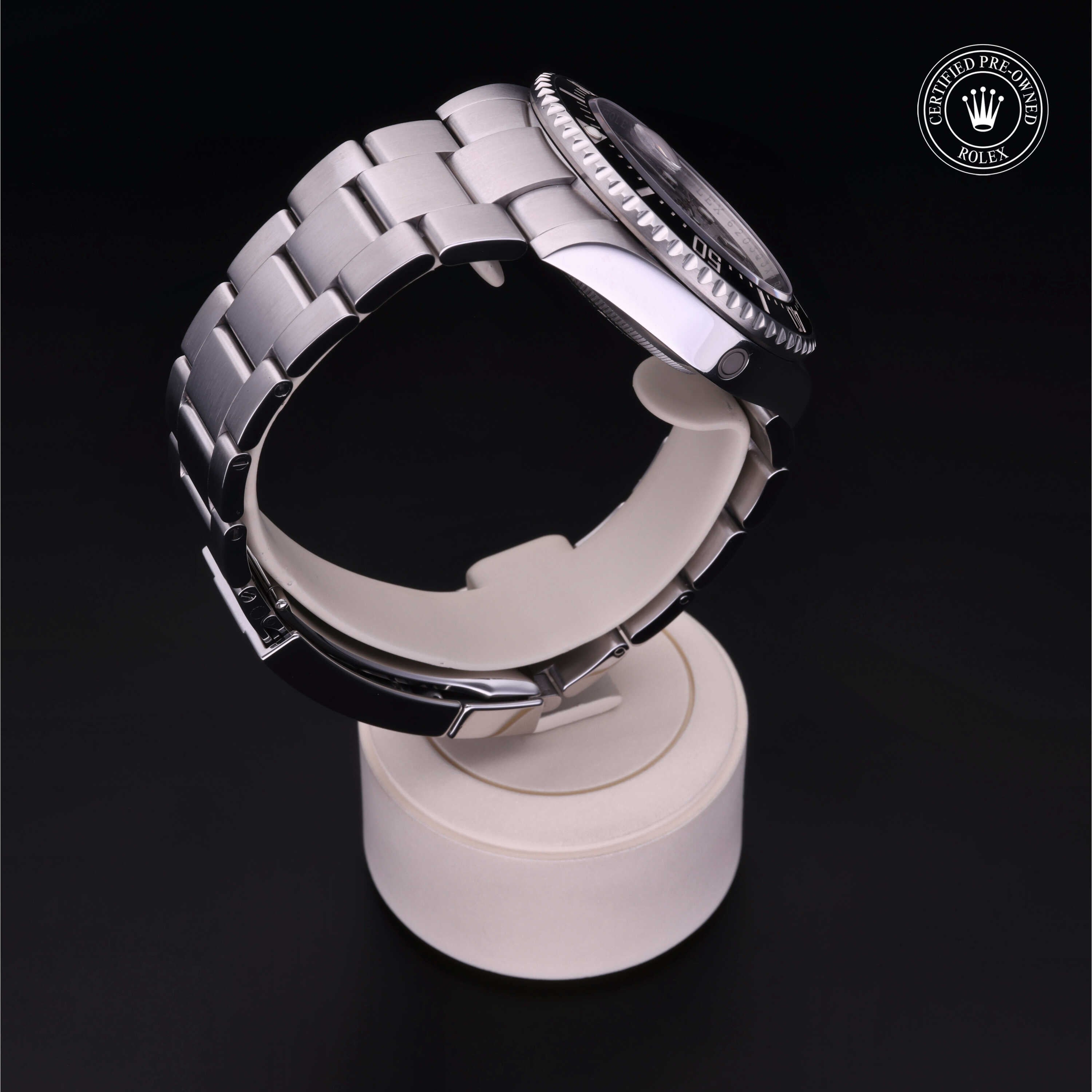 Rolex Certified Pre-owned Sea-Dweller M126600-0001 front on black background