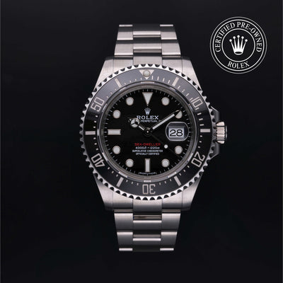 Rolex Certified Pre-owned Sea-Dweller M126600-0001 front on black background