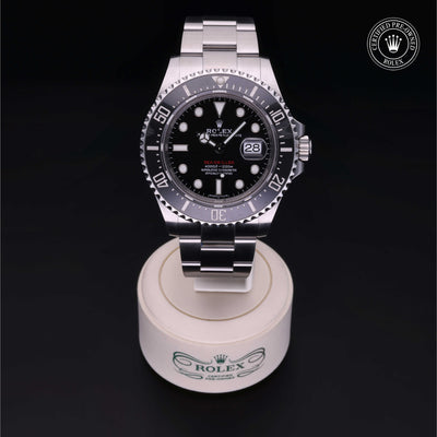 Rolex Certified Pre-owned Sea-Dweller M126600-0001 front on black background