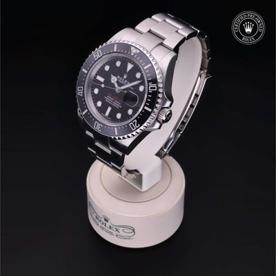 Rolex Certified Pre-owned Sea-Dweller M126600-0001 front on black background