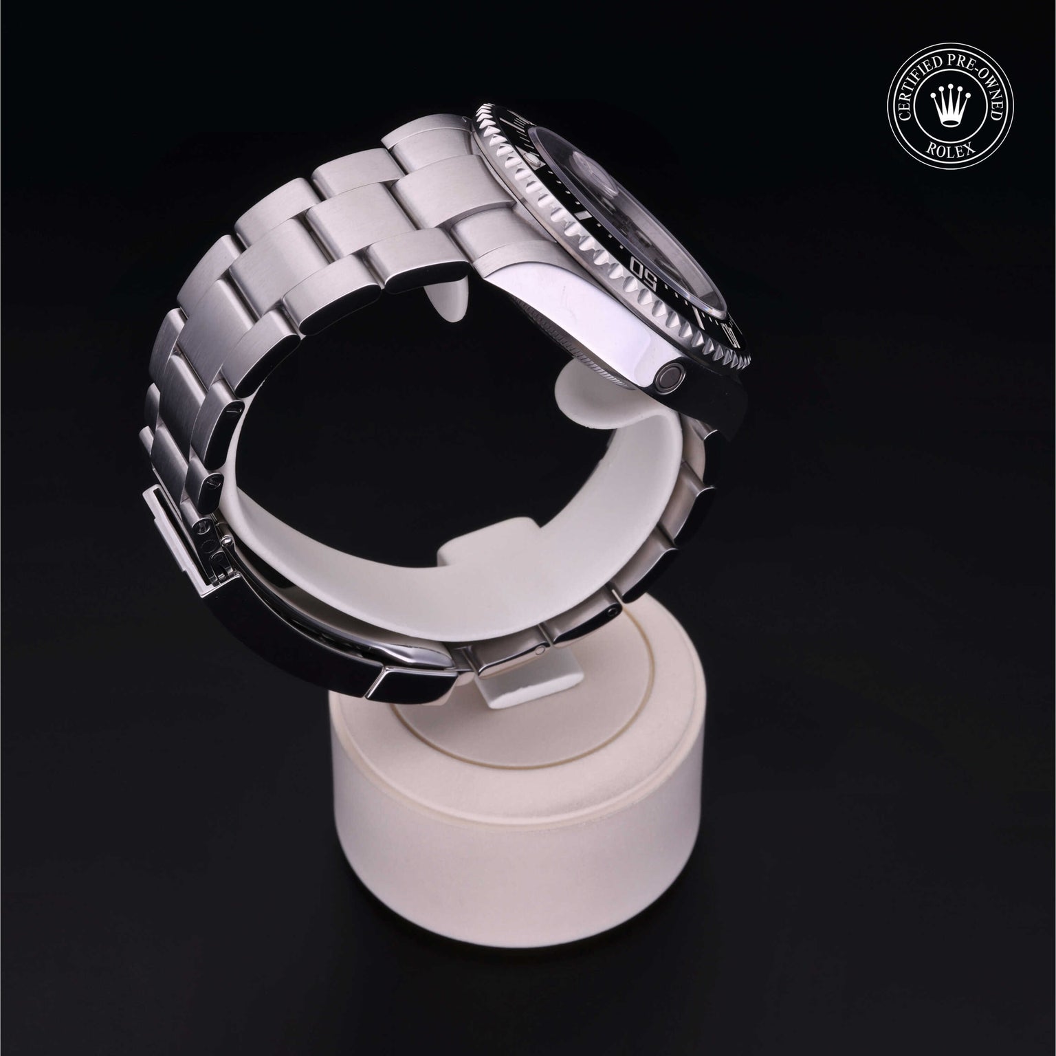 Rolex Certified Pre-owned Sea-Dweller M126600-0001 front on black background