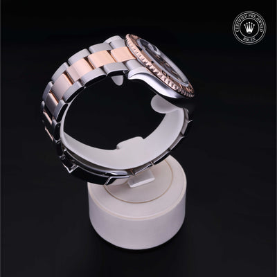 Rolex Certified Pre-owned Yacht-Master M116621-0001 front on black background