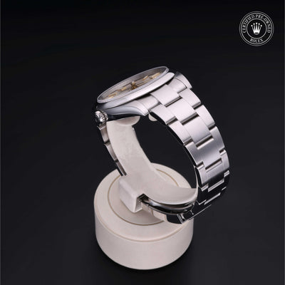 Rolex CPO Oyster Perpetual M124300 front on white background