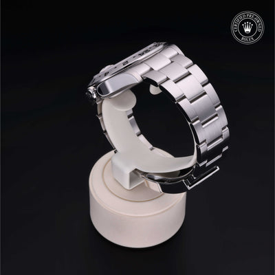 Rolex Certified Pre-owned Explorer II M226570-0001 front on black background