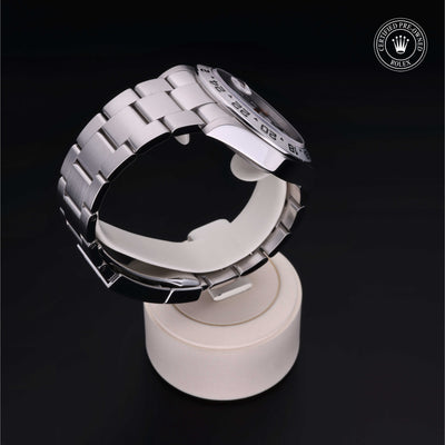 Rolex Certified Pre-owned Explorer II M226570-0001 front on black background