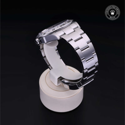 Rolex Certified Pre-owned Explorer M226570-0001 front on black background