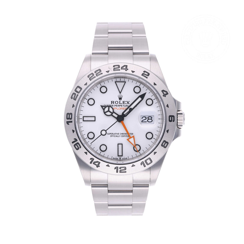 Rolex Certified Pre-owned Explorer M226570-0001 front on white background