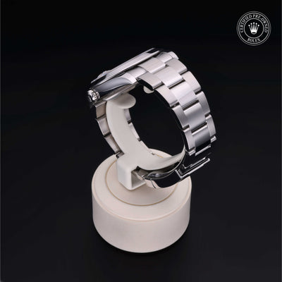Rolex Certified Pre-owned Datejust M126300-0013 front on black background