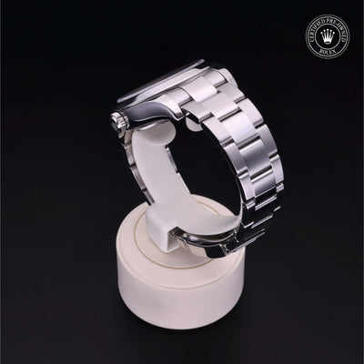 Rolex Certified Pre-owned Milgauss M116400-0002 front on black background
