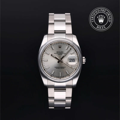 Rolex CPO Date M115200 front on white background