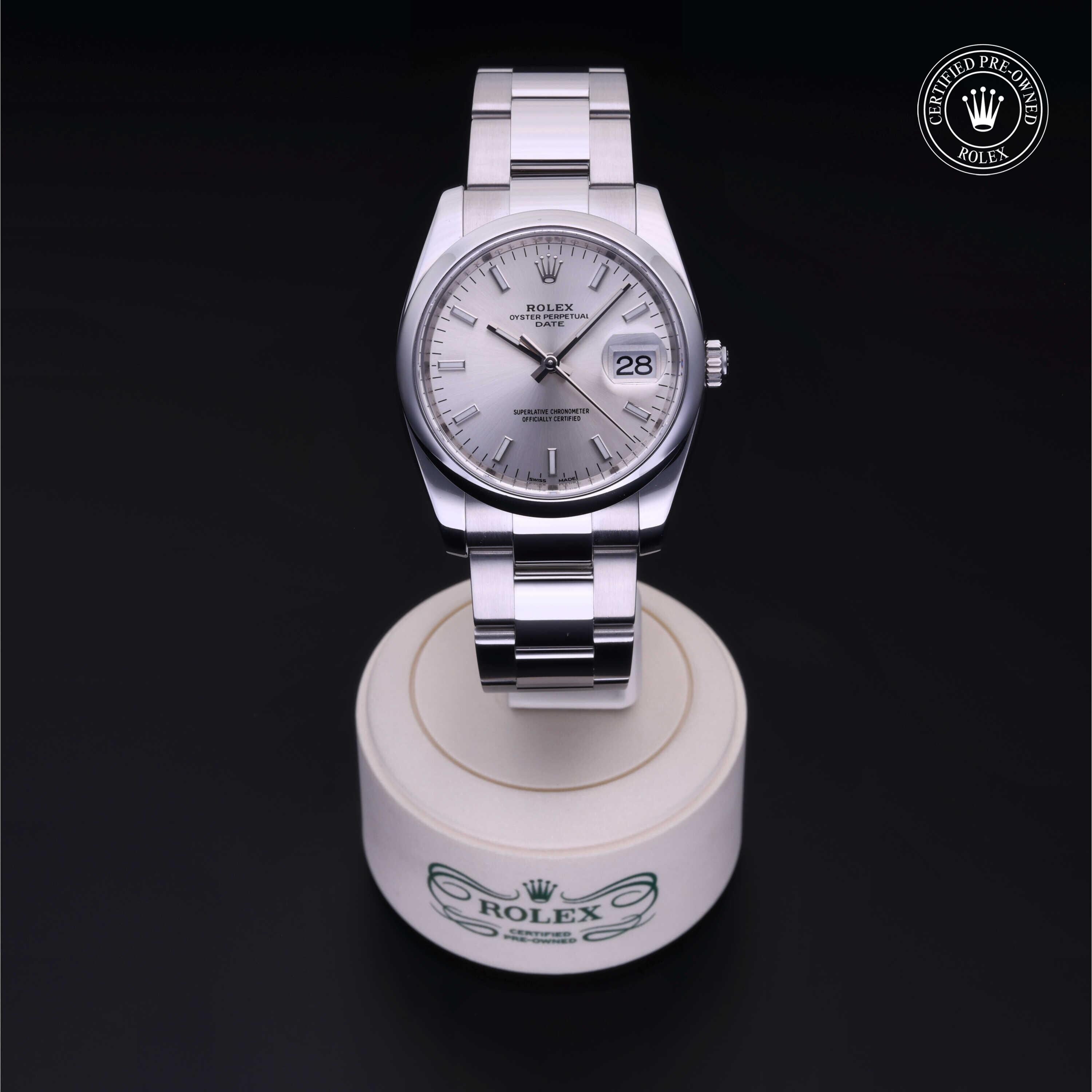 Rolex CPO Date M115200 front on white background