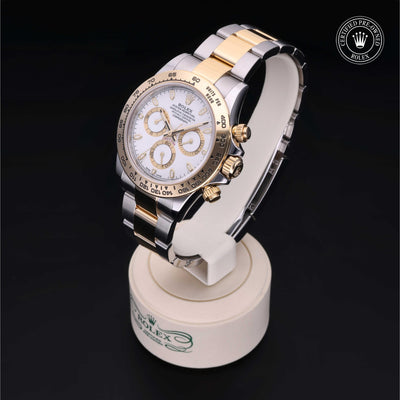 Rolex Certified Pre-owned Daytona M116503-0001 front on black background