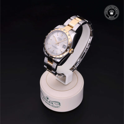 Rolex Certified Pre-owned Lady Datejust M178343-0055 front on black background